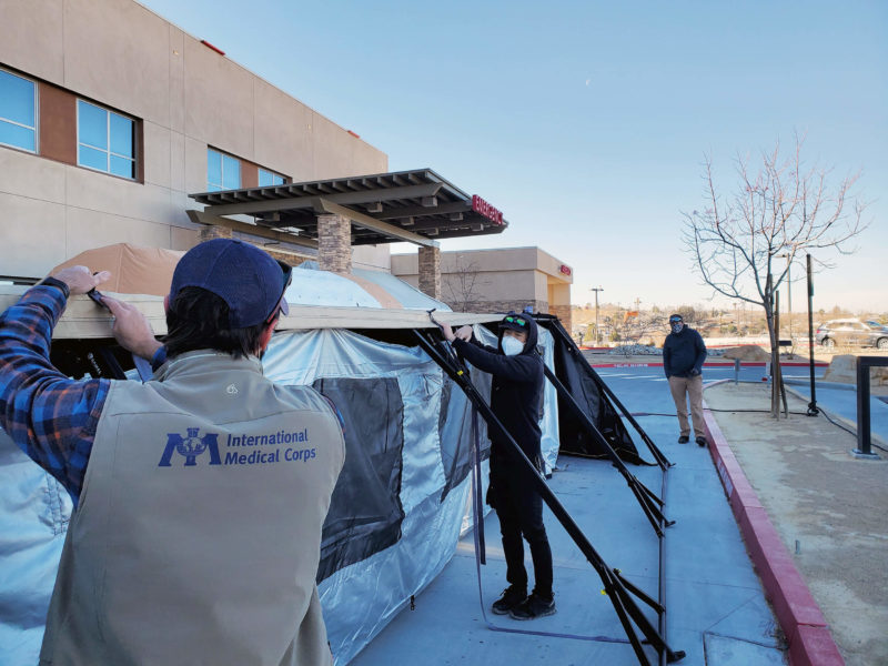 We've deployed additional resources to support facilities in Southern California. On January 6, we deployed a team to set up an emergency medical field unit at Barstow Community Hospital — a facility that was operating at nearly twice its capacity because of the virus.
