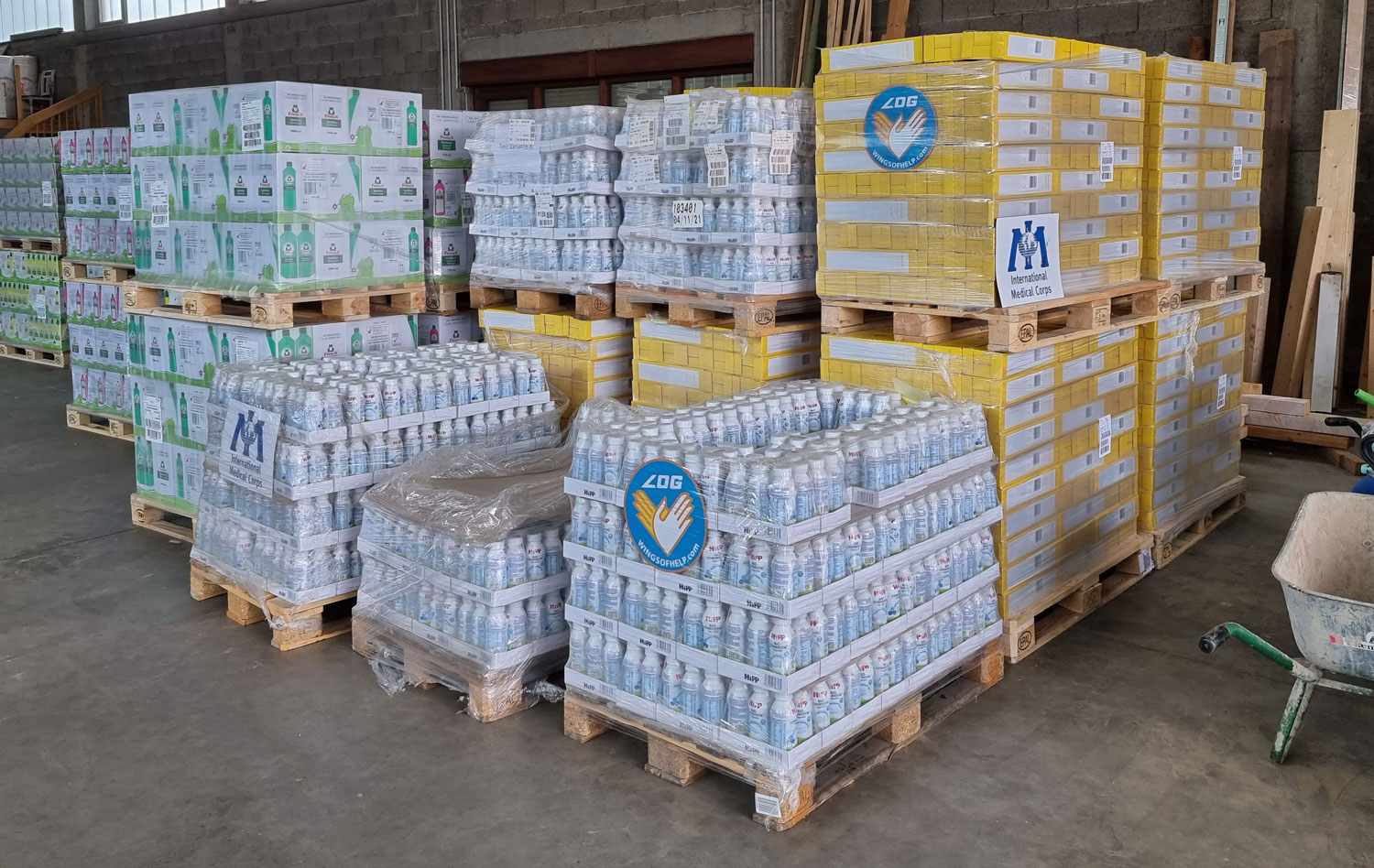 International Medical Corps and Luftfahrt ohne Grenzen have so far delivered close to 250 tons of relief supplies