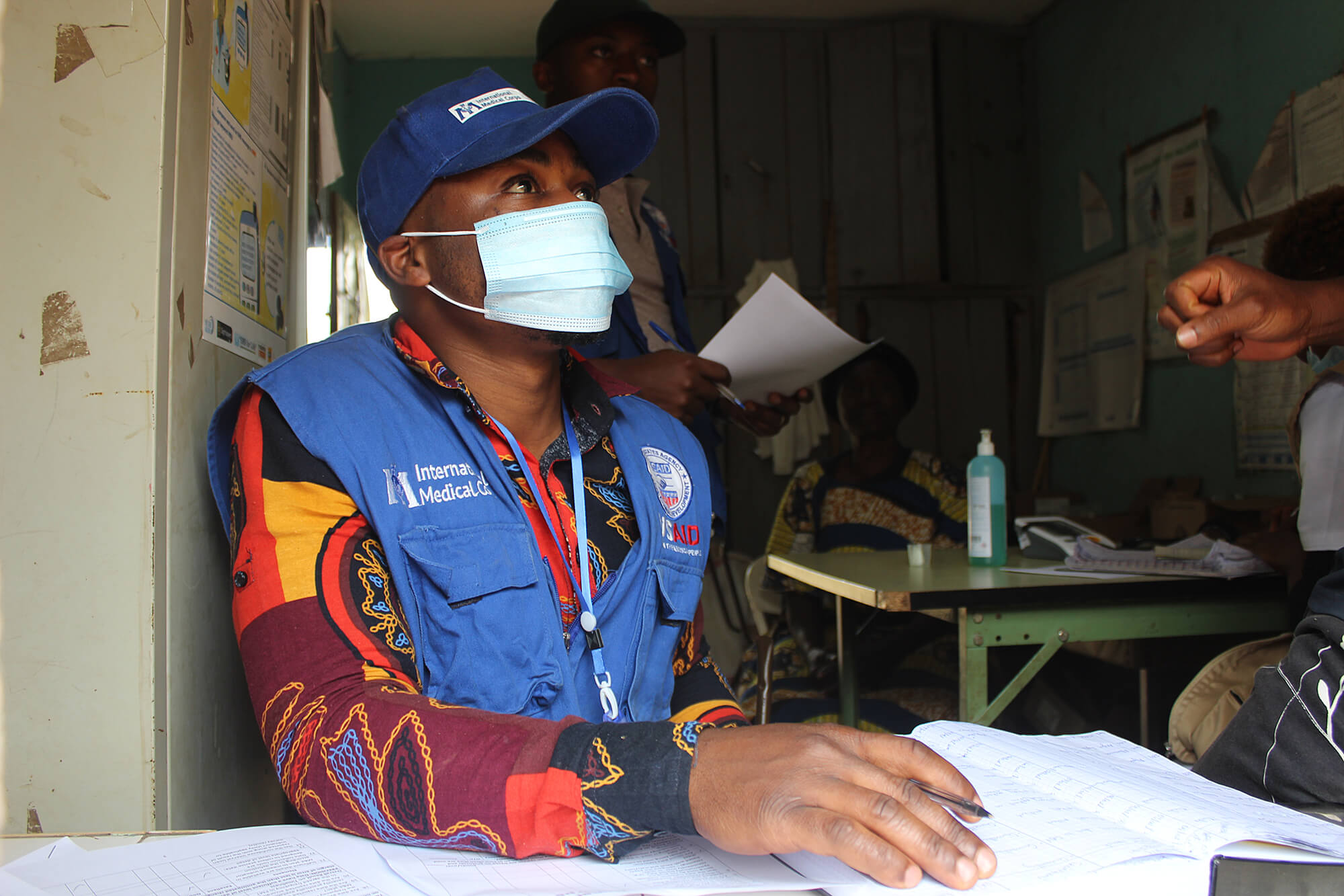 MEAL assistant Abiro Nchoungou carries out data quality auditing in Njah-Etu IHC, in the northwest region of Cameroon.