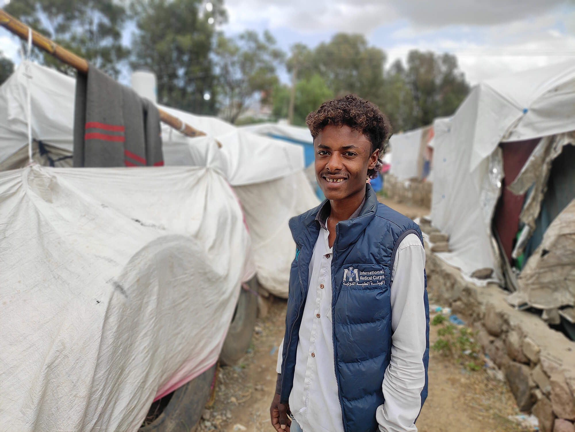 Community Health Volunteer Basheer Farhan in Authority Road IDP Camp.