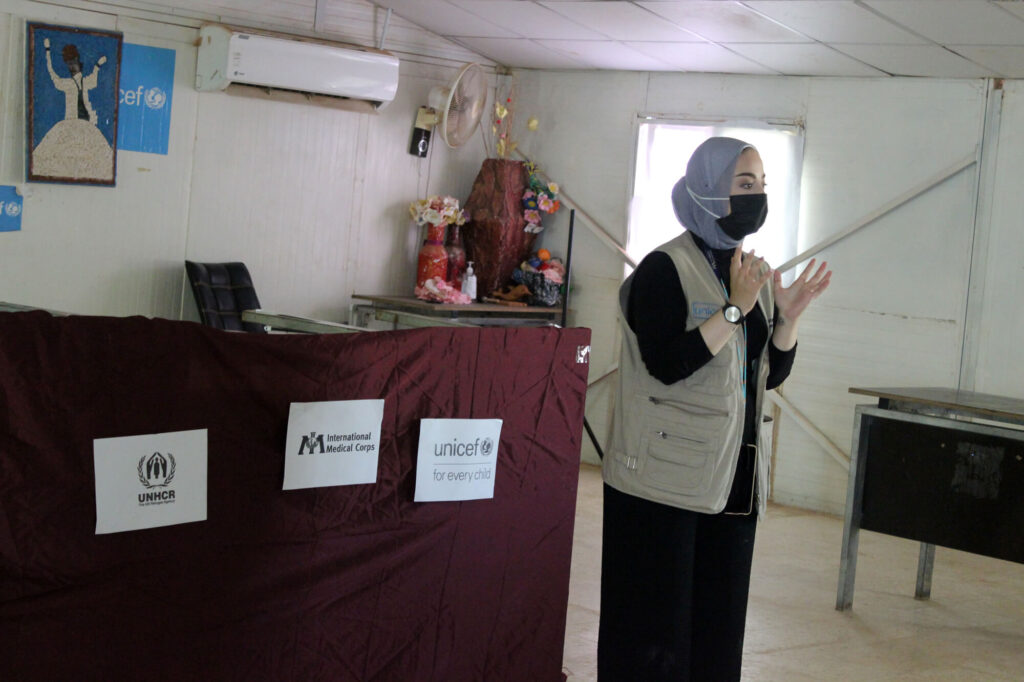 Heba Lutfi is International Medical Corps Jordan’s Child Protection Team Leader and the co-chair of the camp’s Child Protection, Sexual and Gender-Based Violence Sub-Working Group.