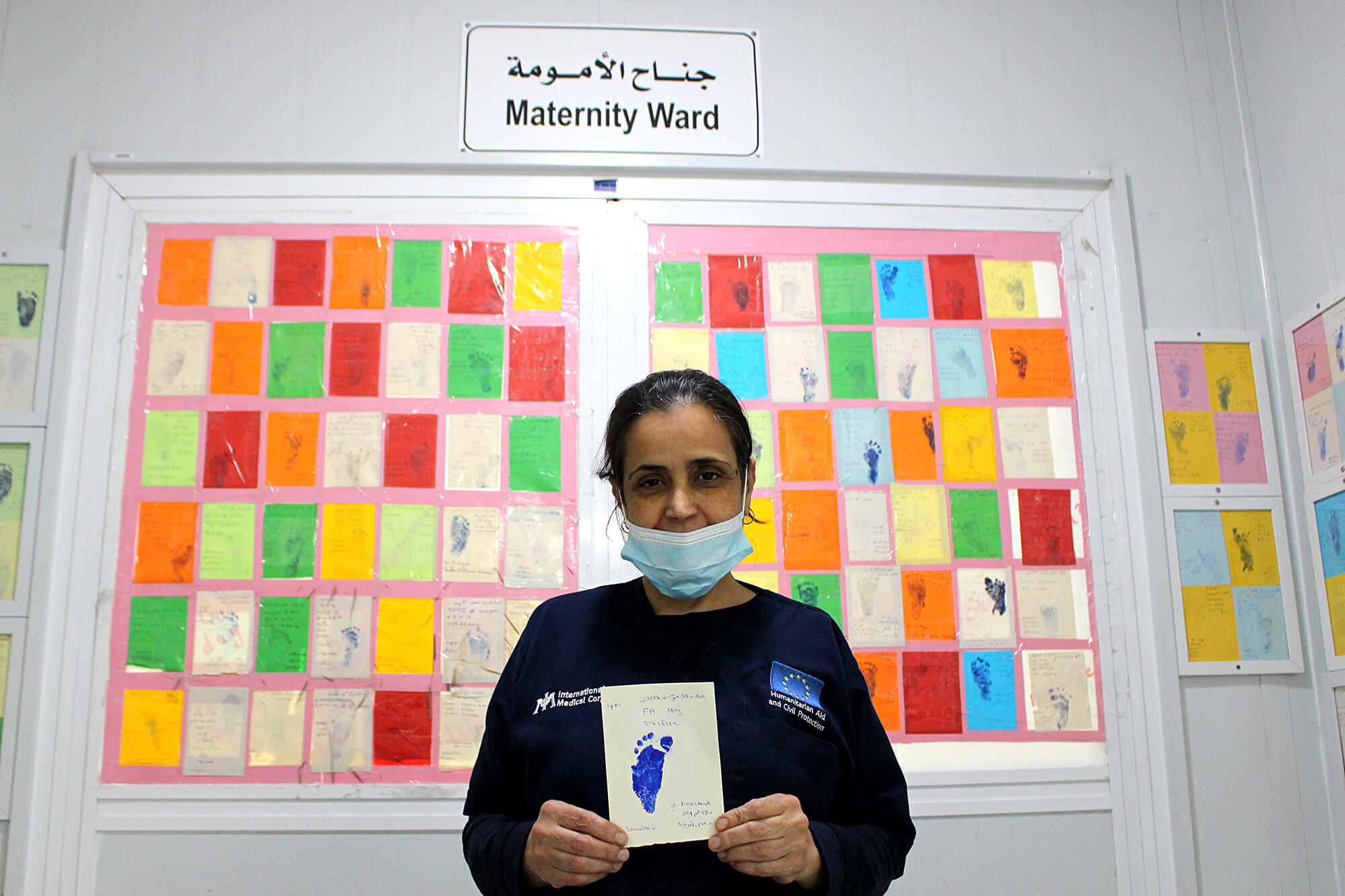 Basma al Majali helps refugee mothers deliver their babies at the Azraq camp hospital in Jordan.
