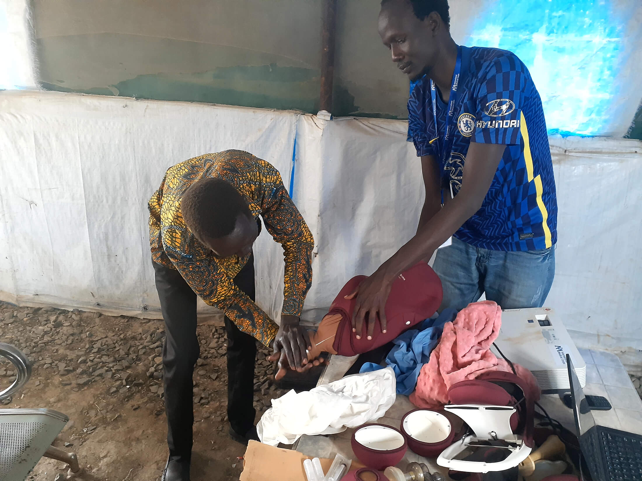 Ngor Gach Arop provides training in Malakal Teaching Hospital on prolonged and obstructed labour.