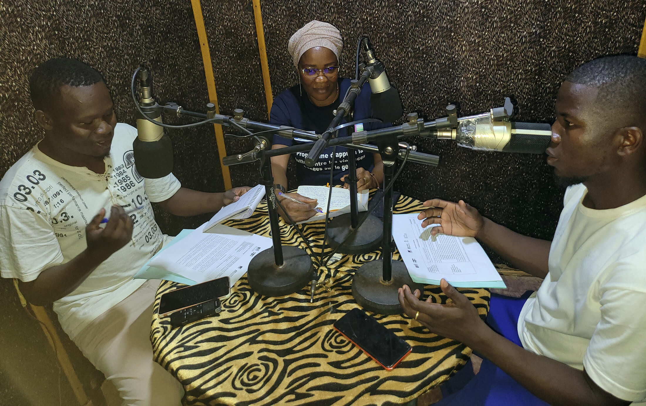 Bedi joins a radio broadcast during the 16 Days of Activism Against GBV.