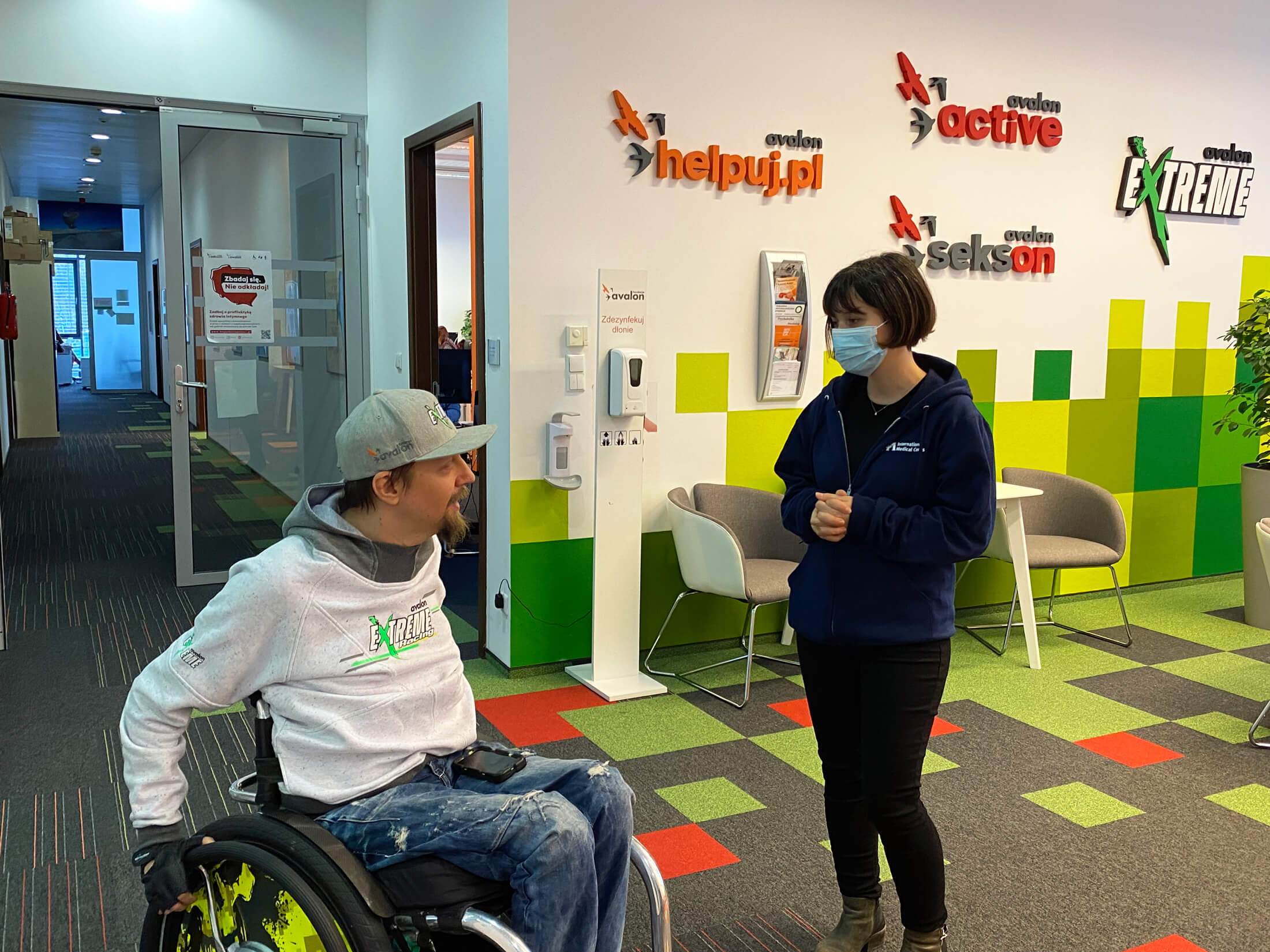 Poland Country Director Simge Memisoglu visits a facility run by partner organization Avalon Foundation, which supports people with disabilities and chronic illnesses.