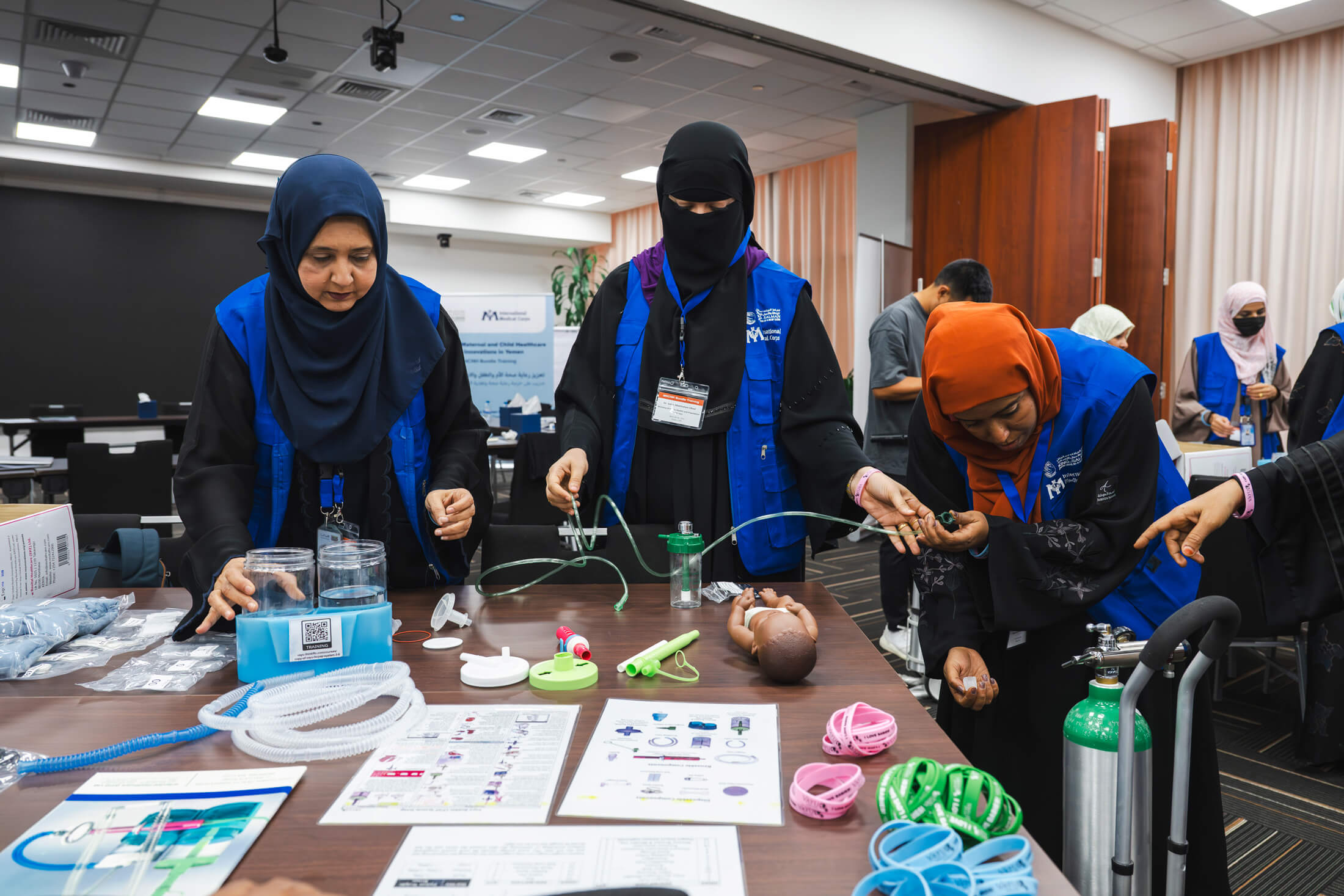 Hands-on sessions enabled the participants to practice lifesaving techniques.