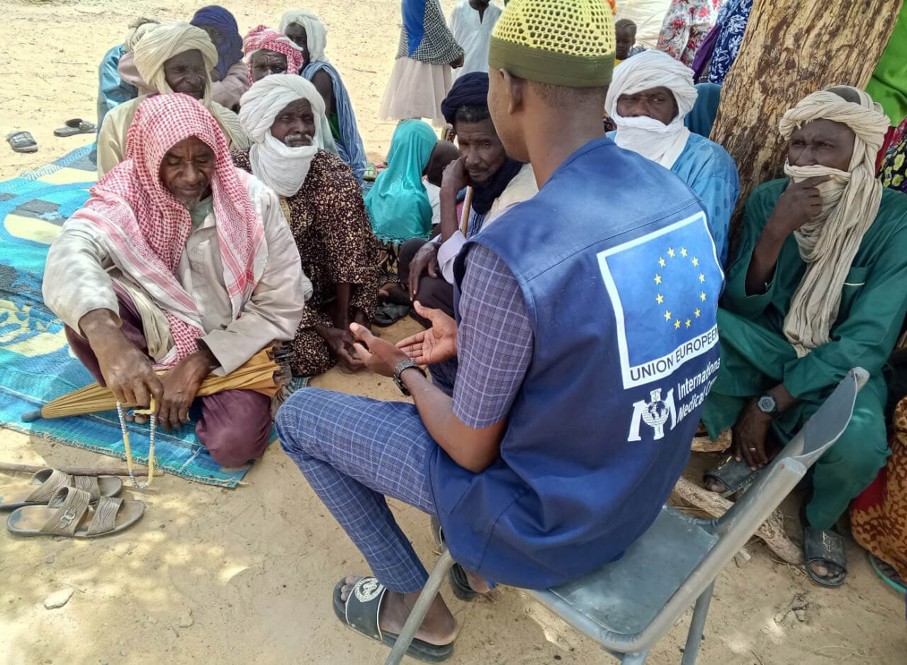 A staff member provides psychoeducation to patients being treated for mental health problems at our site in Hanbarey.