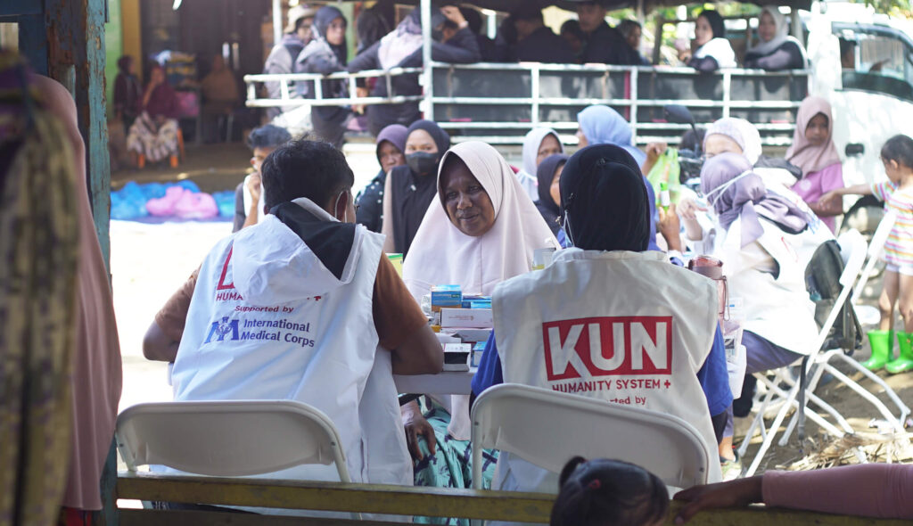 Members of the mobile team provide medical checks, consultations and more, free of charge