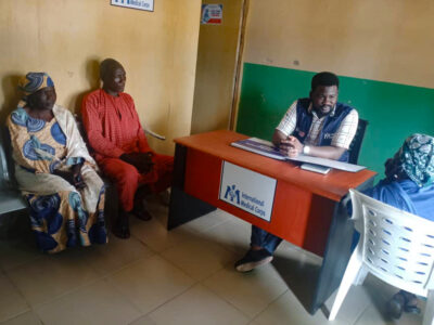 (Left to right) Lydia Joshua, Baban Yakubu, Anthony Daniel and Ladi Joshua during a follow-up counselling session.